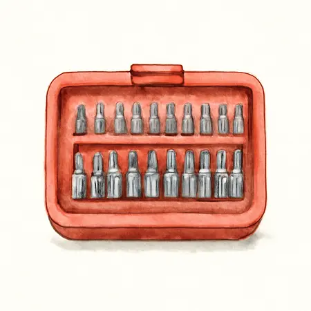 Water color illustrative image of a generic 2 in. Impact Rated Security Bit Set, 33  Pc.