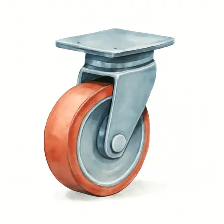 Water color illustrative image of a generic 2 in. Polyurethane Light Duty Swivel Caster