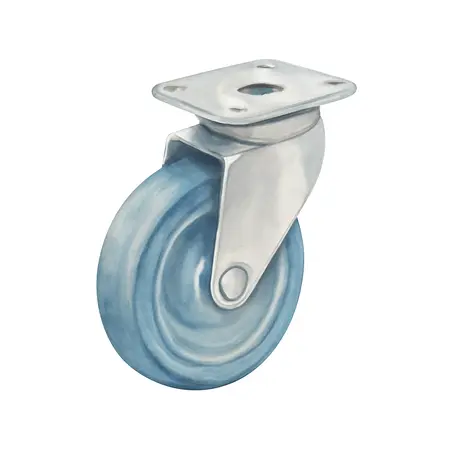 Water color illustrative image of a generic 2 in. Rubber Swivel Caster