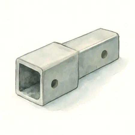 Water color illustrative image of a generic 2 in. to 1-1/4 in. Hitch Adapter