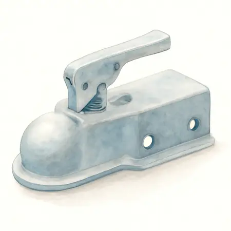 Water color illustrative image of a generic 2 in. x 3 in. Ball Coupler
