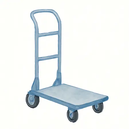 Water color illustrative image of a generic 2-in-1 Convertible Hand Truck -  800 Lb. / 600 Lb. Capacity