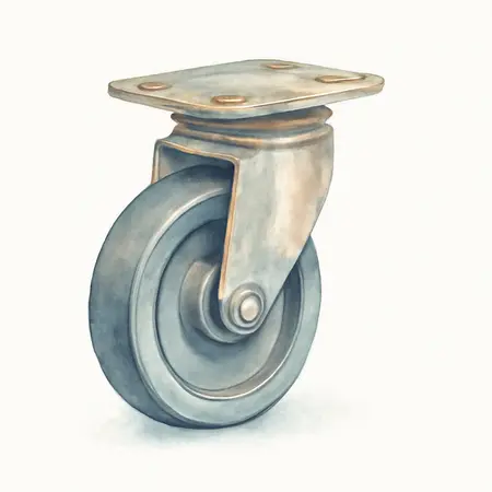 Water color illustrative image of a generic 2 in. Cast Iron Swivel Caster