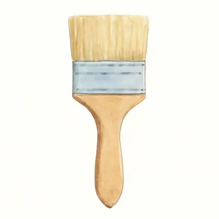 Water color illustrative image of a generic 1 in. Chip Brushes, 36 Pk.