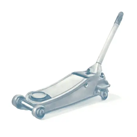 Water color illustrative image of a generic PITTSBURGH 2 ton Low-Profile Aluminum Racing Floor Jack with RAPID PUMP