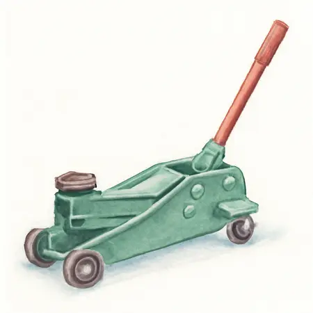 Water color illustrative image of a generic PITTSBURGH 2 ton Compact Trolley Jack