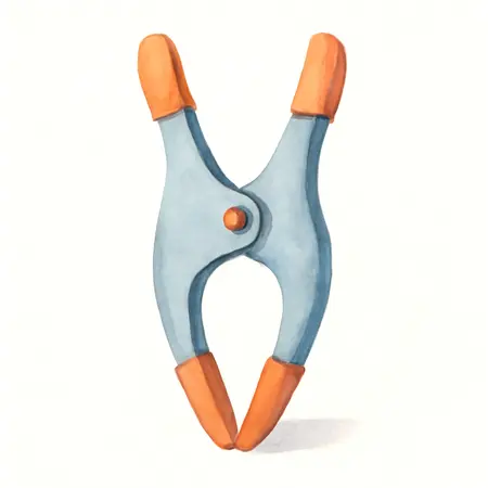Water color illustrative image of a generic 3-1/2 in. Nylon Spring Clamp