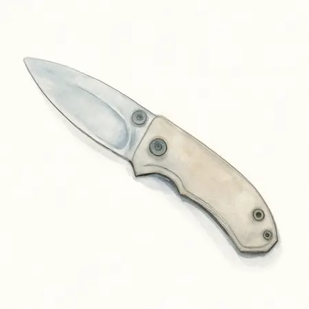 Water color illustrative image of a generic 3.4 in. Tactical Folding Knife