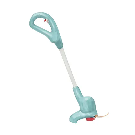 Water color illustrative image of a generic 3.8 Amp 13 in. Electric String Trimmer