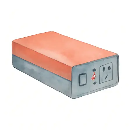 Water color illustrative image of a generic 3000 Watt Continuous/6000 Watt Peak Modified Sine Wave Power Inverter