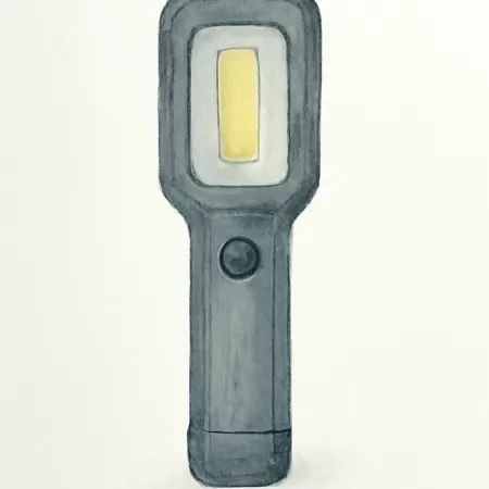 Water color illustrative image of a generic 300 Lumen Magnetic Pocket Work Light