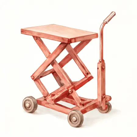 Water color illustrative image of a generic 300 lb. ATV/Lawn Mower Lift