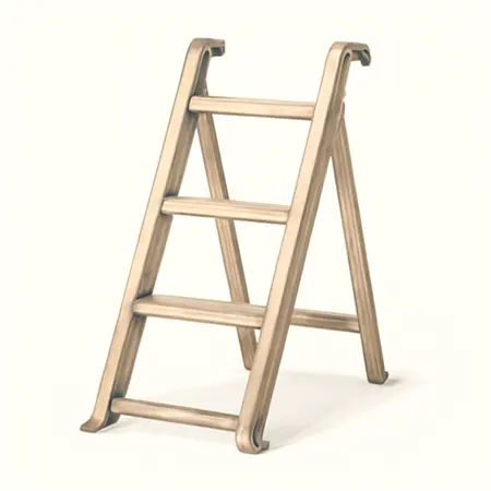 Water color illustrative image of a generic 300 lb. Capacity Truck Bed Tailgate Ladder