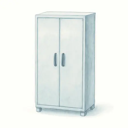 Water color illustrative image of a generic 30 In. x 72 In. Garage  Cabinet
