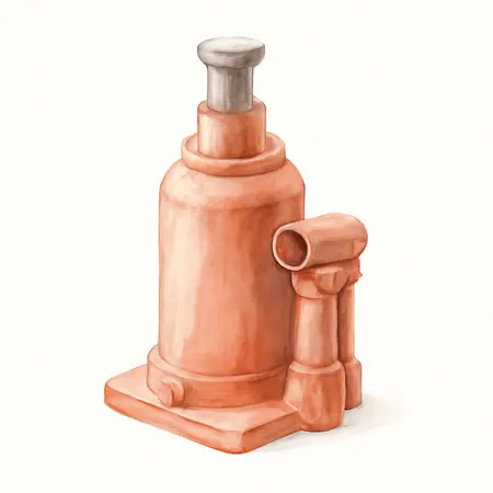 Water color illustrative image of a generic 30 Ton Hydraulic Bottle Jack