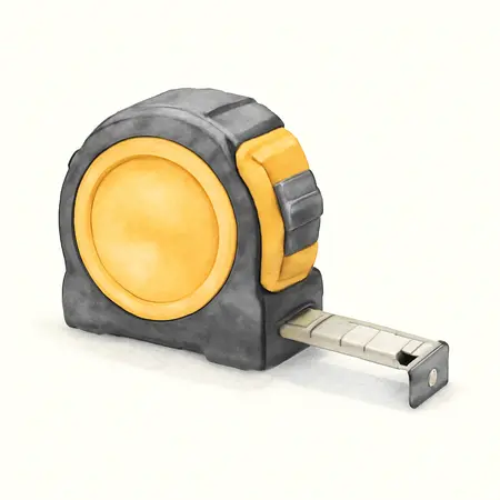 Water color illustrative image of a generic 30 ft. Slide-Lock Tape Measure