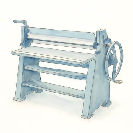 Water color illustrative image of a generic 30 in. 3-In-1 Shear, Press Brake, and Slip Roll
