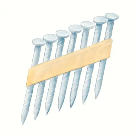 Water color illustrative image of a generic 30° 2-3/8 in.  Galvanized Framing Nails, Ring Shank, 2,500 Pc.