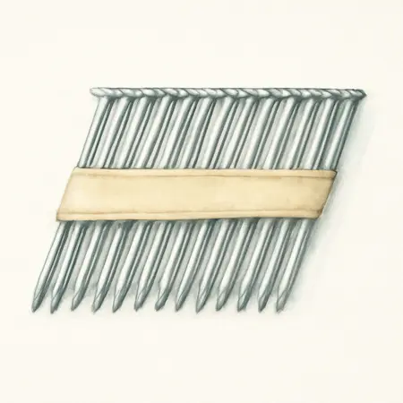 Water color illustrative image of a generic 30° 3-1/4 in.  Bright Framing Nails, 2,000 Pc.