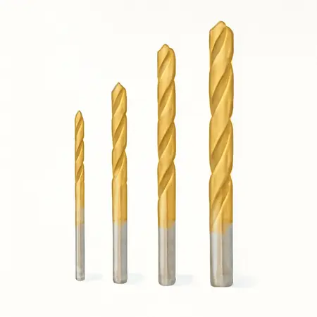 Water color illustrative image of a generic 3/16 in. Titanium Drill Bit Set, 4 Piece