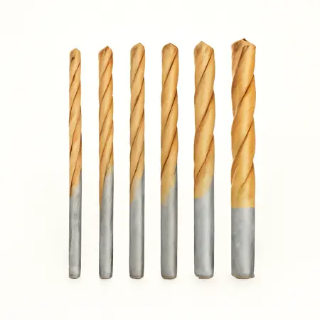 Water color illustrative image of a generic 3/16 in. Titanium High Speed Steel Drill Bits, 7 Piece