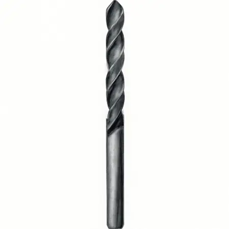 Water color illustrative image of a generic 3/16 in. x 12 in. Black Oxide Extended Length Drill Bit