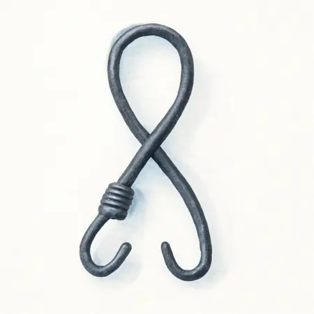 Water color illustrative image of a generic 31 in. EPDM Tie Down Set, 20 Pack