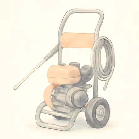 Water color illustrative image of a generic 3200 PSI, 2.8 GPM, 6.8 HP (223cc) Pressure Washer EPA