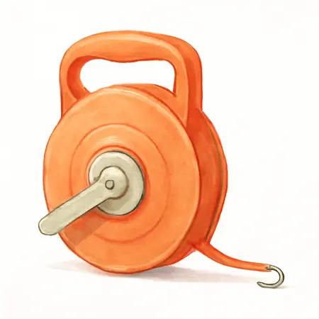 Water color illustrative image of a generic 325 ft. Orange Construction Line Reel