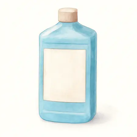 Water color illustrative image of a generic 32 oz. Marine/RV One Step Liquid Cleaner Wax