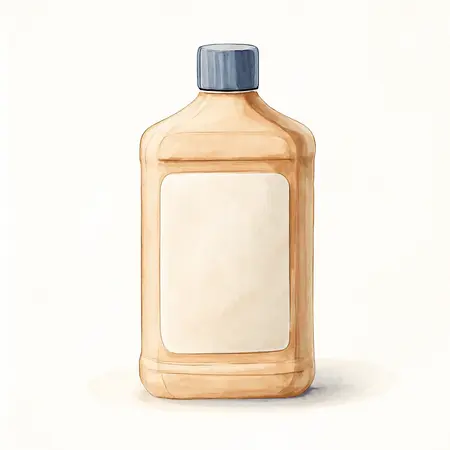 Water color illustrative image of a generic 32 oz. Mirror Glaze Ultra Pro Finishing Polish