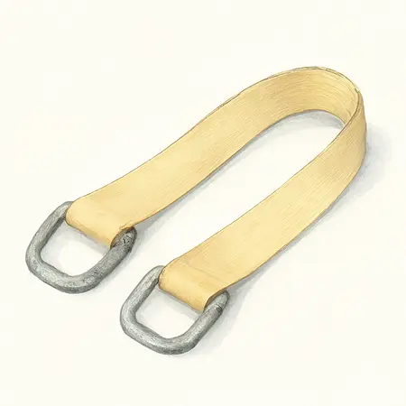 Water color illustrative image of a generic 3333 lb. Capacity 24 in. x 2 in. Axle Strap with D-Rings