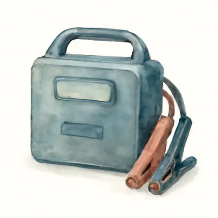 Water color illustrative image of a generic 3400 Peak Amp Pro Portable Jump Starter And Power Pack