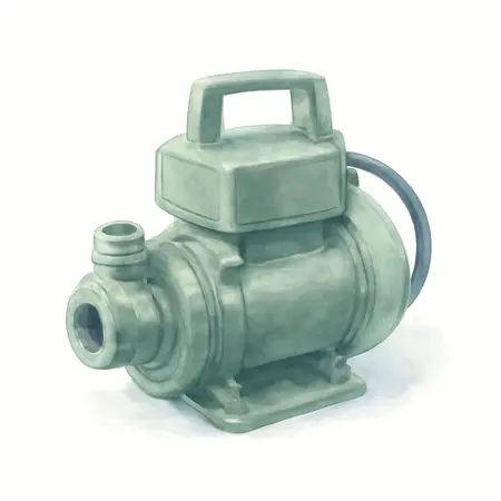 Water color illustrative image of a generic 3/4 HP Non-Submersible Super Max 1 in. Transfer Pump