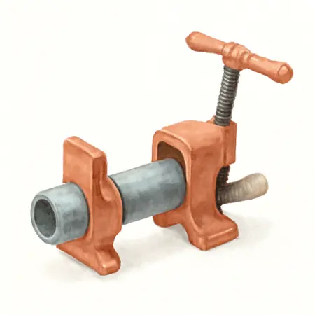 Water color illustrative image of a generic PITTSBURGH 3/4 in. Cast Iron Pipe Clamp, 2 Piece
