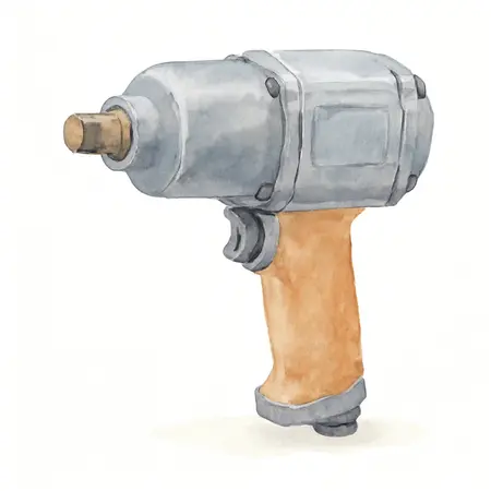 Water color illustrative image of a generic 3/4 in. Composite Air Impact Wrench, Twin Hammer, 1700 ft. lbs.