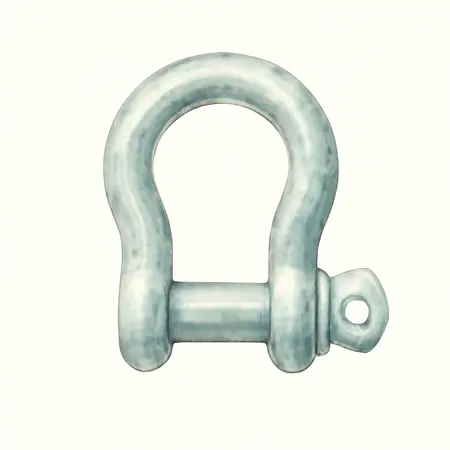 Water color illustrative image of a generic 3/4 in.  D-Ring Shackle