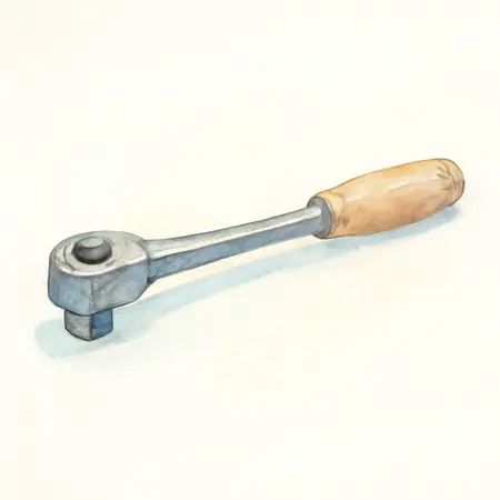 Water color illustrative image of a generic 3/4 in. Drive 20 in. Quick Release Breaker Bar