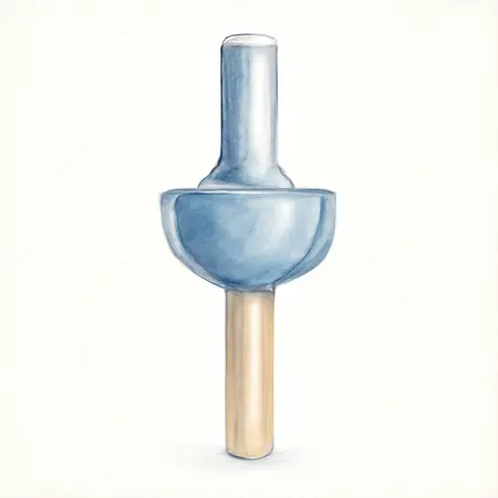 Water color illustrative image of a generic 3/4 in. Core Box Router Bit with 1/4 in. Shank