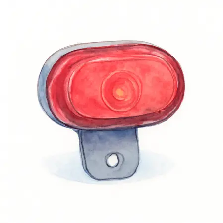 Water color illustrative image of a generic 3/4 in. Red Marker Light with Mount