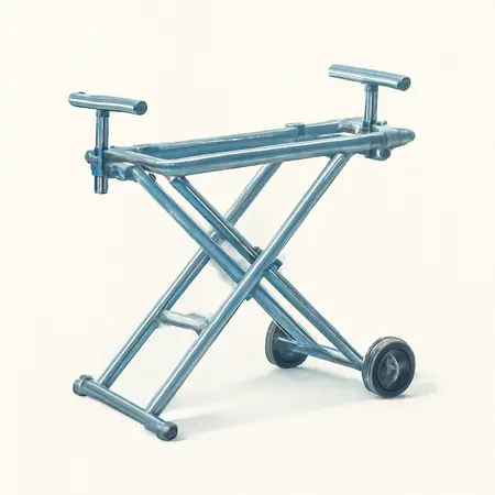 Water color illustrative image of a generic 350 lb. Folding Miter Saw Stand for Saws Up to 10 in.