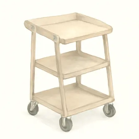 Water color illustrative image of a generic 350 lbs.  Capacity Welding Cart