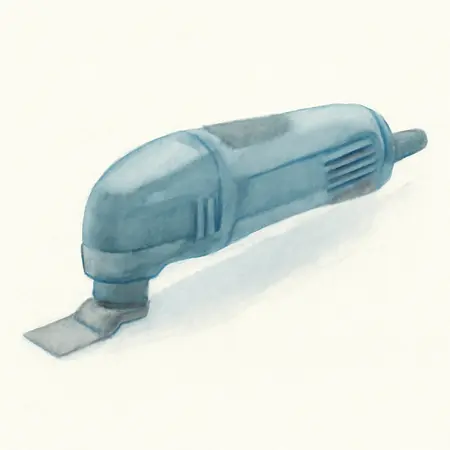 Water color illustrative image of a generic 3.5 Amp Variable Speed Oscillating Multi-Tool