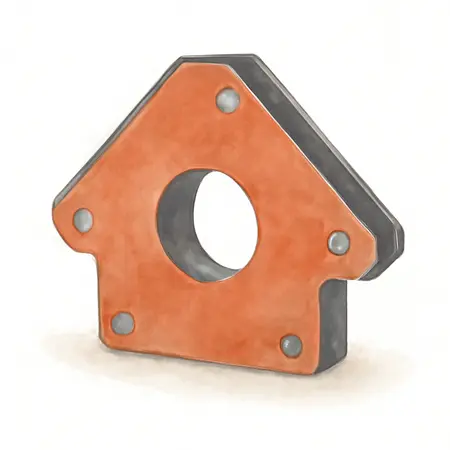 Water color illustrative image of a generic 35 lbs. Rated  4-3/4 in. Heavy Duty Welding Magnet