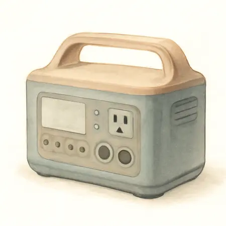 Water color illustrative image of a generic 3600 Watt Peak Output EXPLORER 1500Wh Portable Power Station