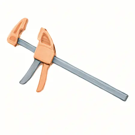 Water color illustrative image of a generic 36 in. Quick Release Bar Clamp