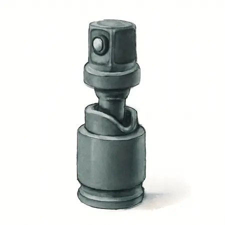 Water color illustrative image of a generic 3/8 in. & 1/2 in. Professional Impact Universal Joint Adapter Set, 2 Pc.