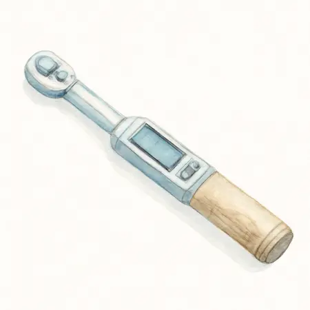 Water color illustrative image of a generic 3/8 in. Drive 5-100 ft. lb. Digital Angle Torque Wrench