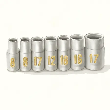 Water color illustrative image of a generic 3/8 in. Drive Metric High Visibility Socket Set, 10 Piece