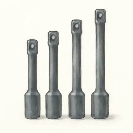 Water color illustrative image of a generic 3/8 in.  Drive Professional Impact Socket Extension Set, 4 Piece